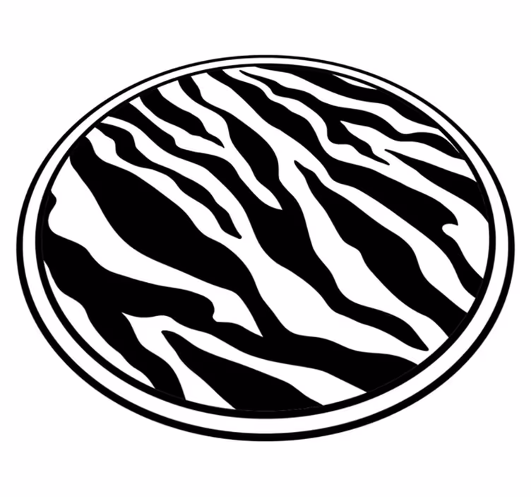 Tapis vinyle motif animal lignes zébrées chics - TenStickers