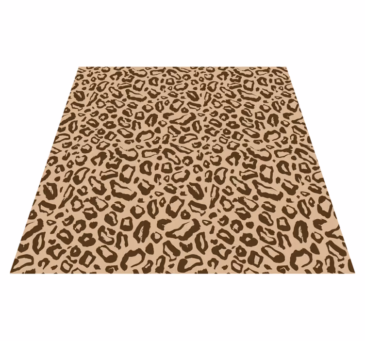 Tapis vinyle motif animal imprimé léopard marron - TenStickers