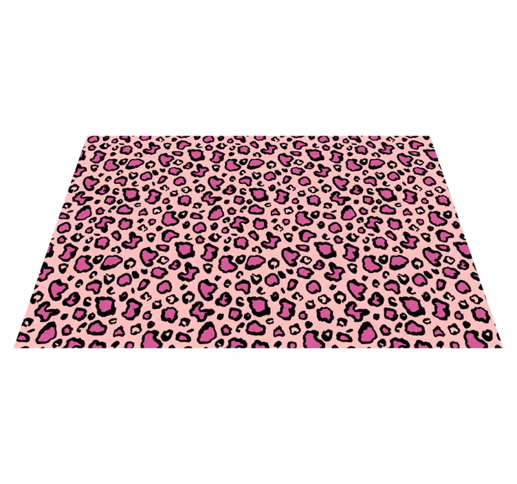 Tapis vinyle animal Imprimé léopard rose - TenStickers