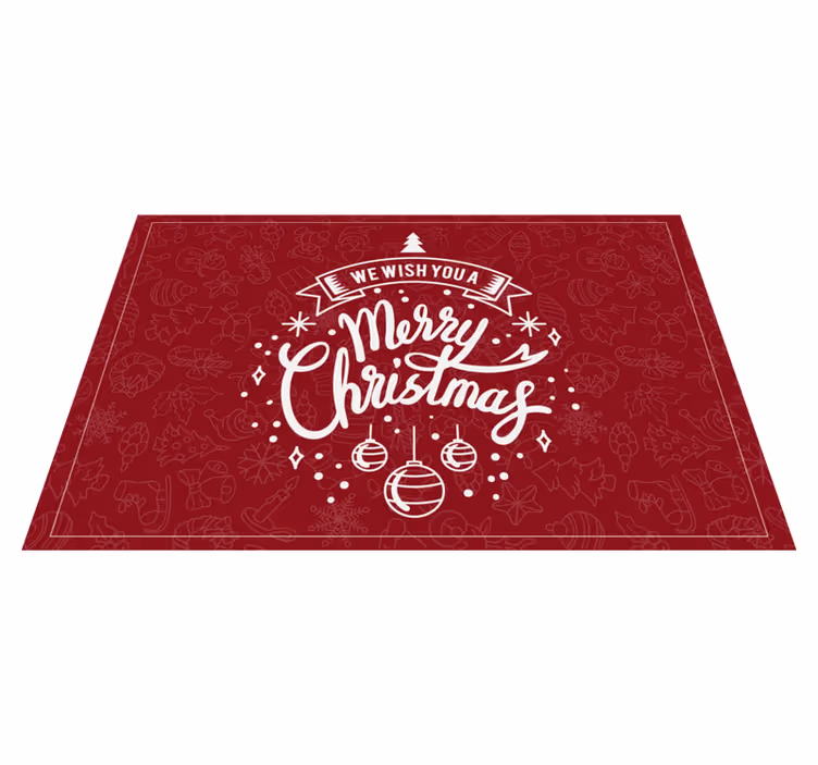 Tapis vinyle noël joyeuses fêtes - TenStickers