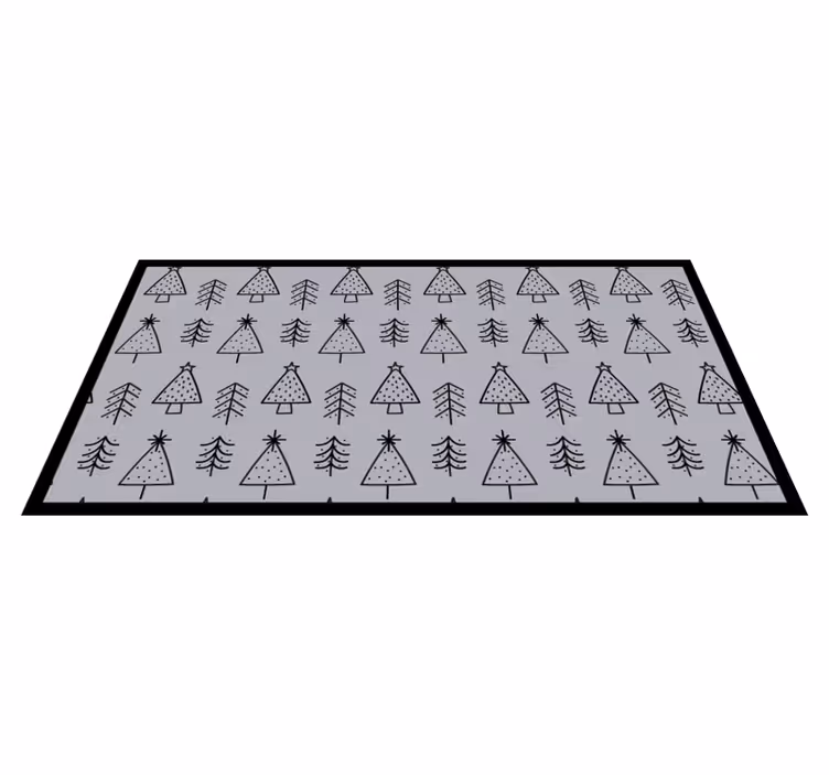 Tapis vinyle noël motif arbre festif - TenStickers