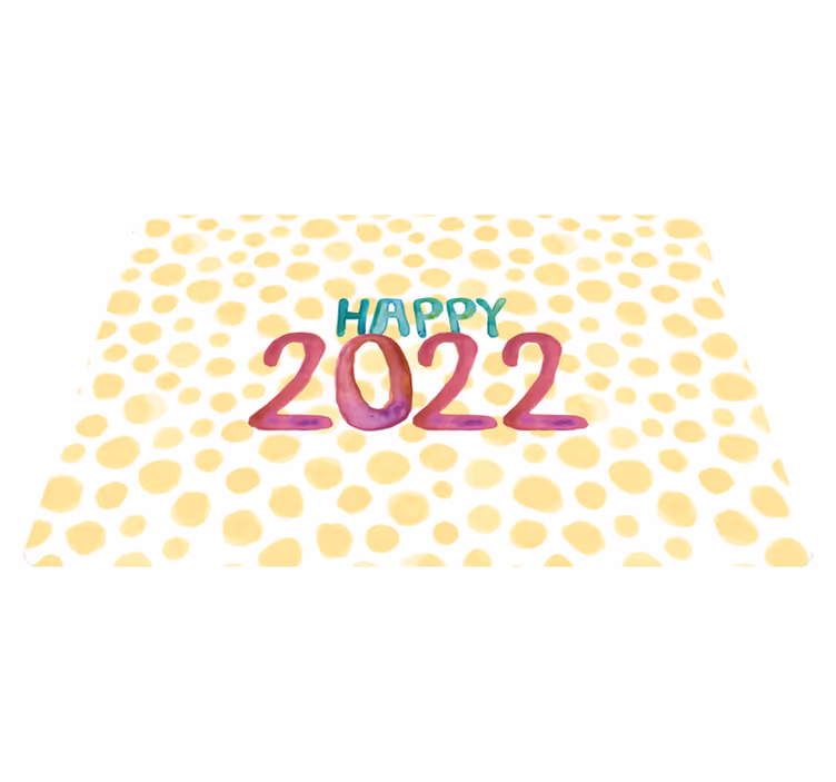 Tapis vinyle citation bonne année personnalisée - TenStickers