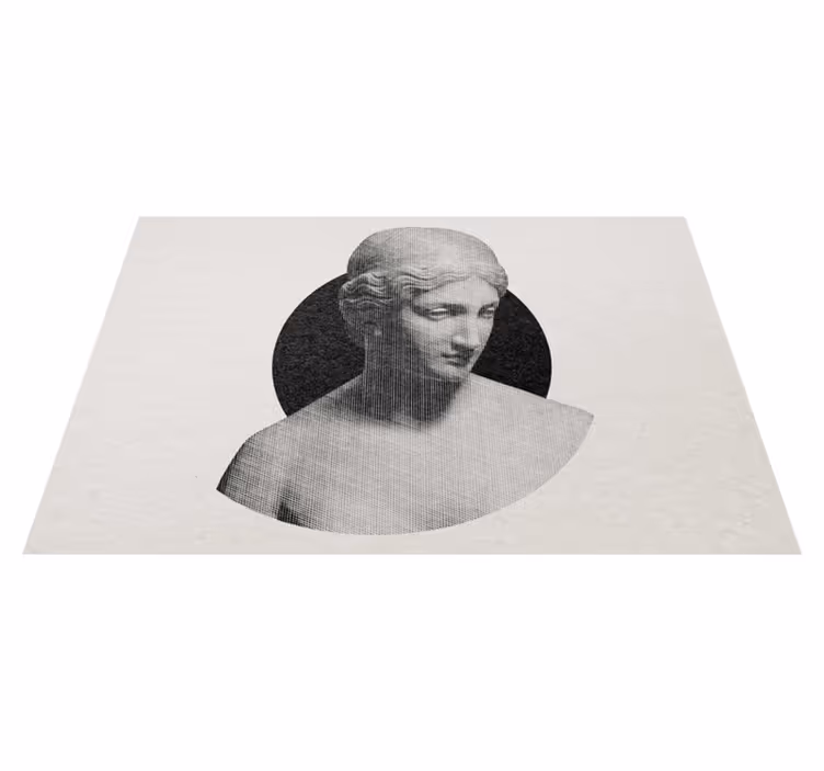 Tapis vinyle minimaliste profil de sculpture classique - TenStickers