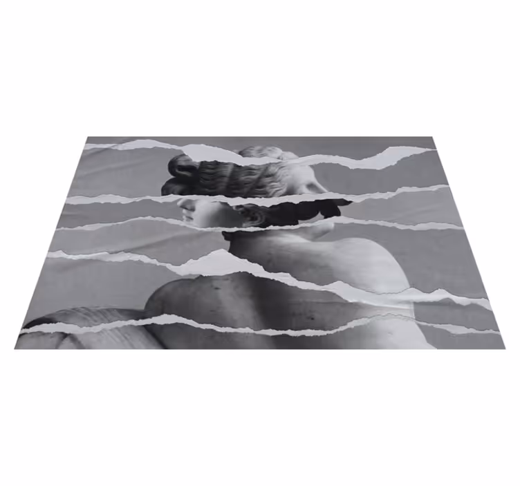 Tapis vinyle textures effet papier déchiré - TenStickers