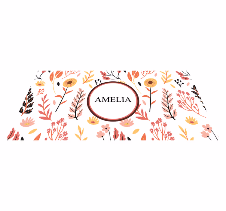 Tapis vinyle personnalisé nom de style nature - TenStickers