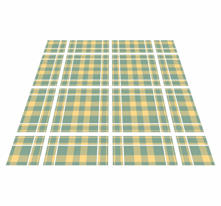 Tapis vinyle rayures à motif carreaux - TenStickers