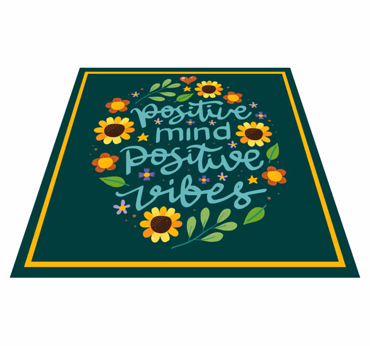 Tapis vinyle citation vibrations mentales positives - TenStickers