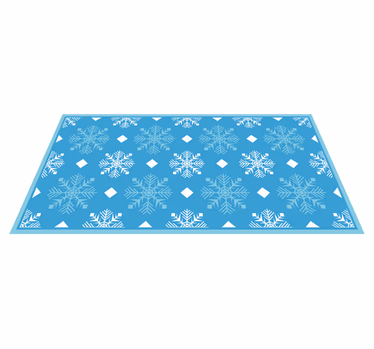 Tapis vinyle noël concept de flocon de neige - TenStickers