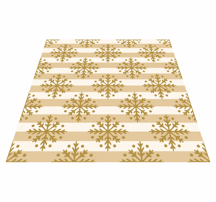Tapis vinyle noël rayures de flocons de neige - TenStickers