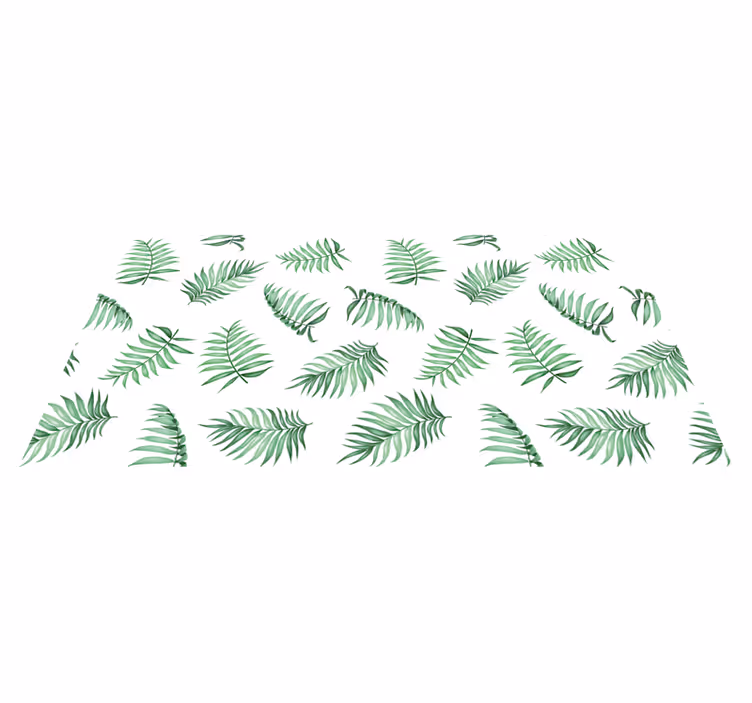 Tapis vinyle plantes motifs de feuilles gracieuses - TenStickers