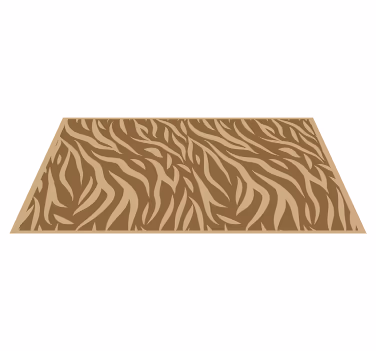 Tapis vinyle motif animal motifs zébrés marron - TenStickers