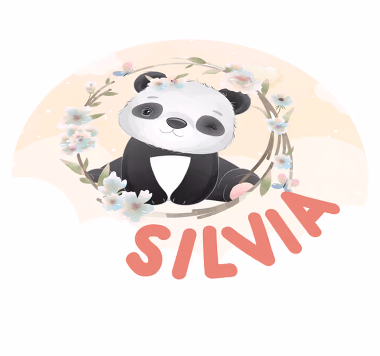 Tapis vinyle personnalisé art de l'adorable panda - TenStickers