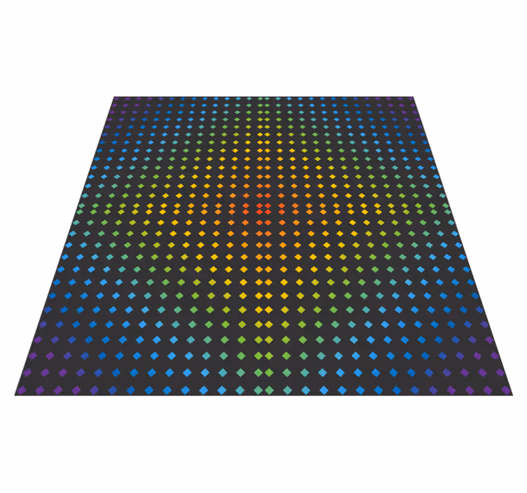 Tapis vinyle ado motif diamant arc-en-ciel - TenStickers
