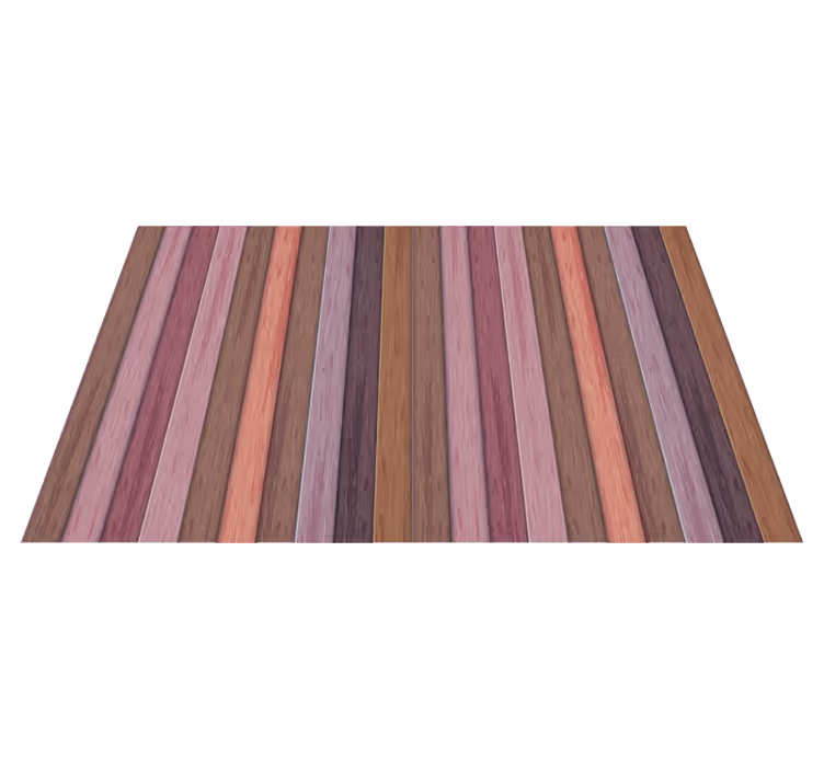 Tapis vinyle imitation parquet rayures violettes verticales - TenStickers