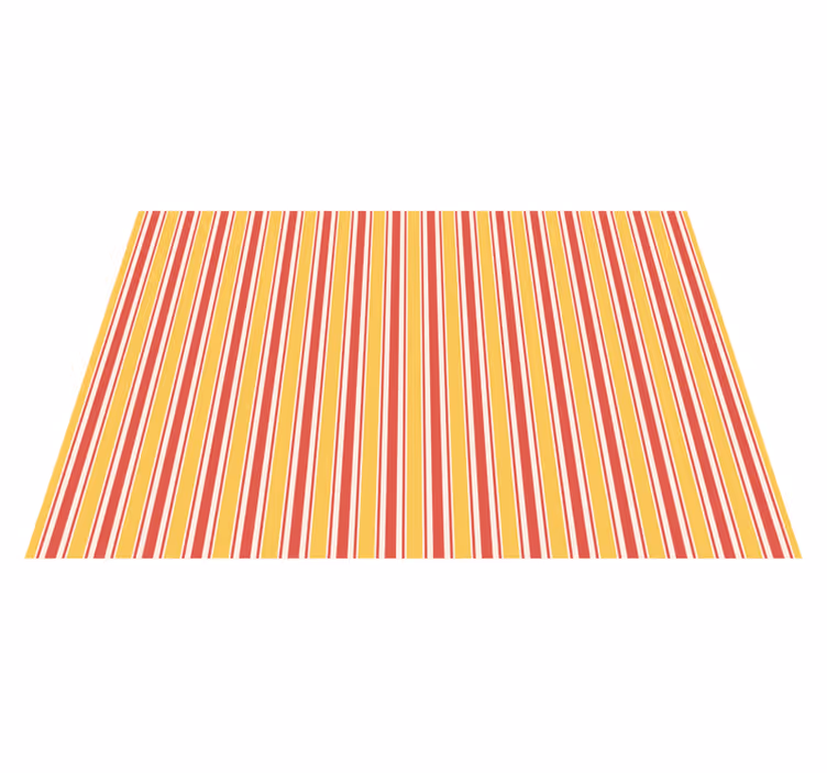 Tapis vinyle rayures orange et rouge - TenStickers