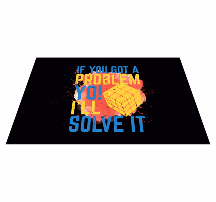 Tapis vinyle citation message de résolution de problèmes - TenStickers