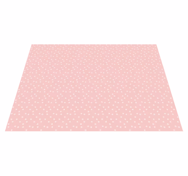 Tapis vinyle bébé pois roses - TenStickers