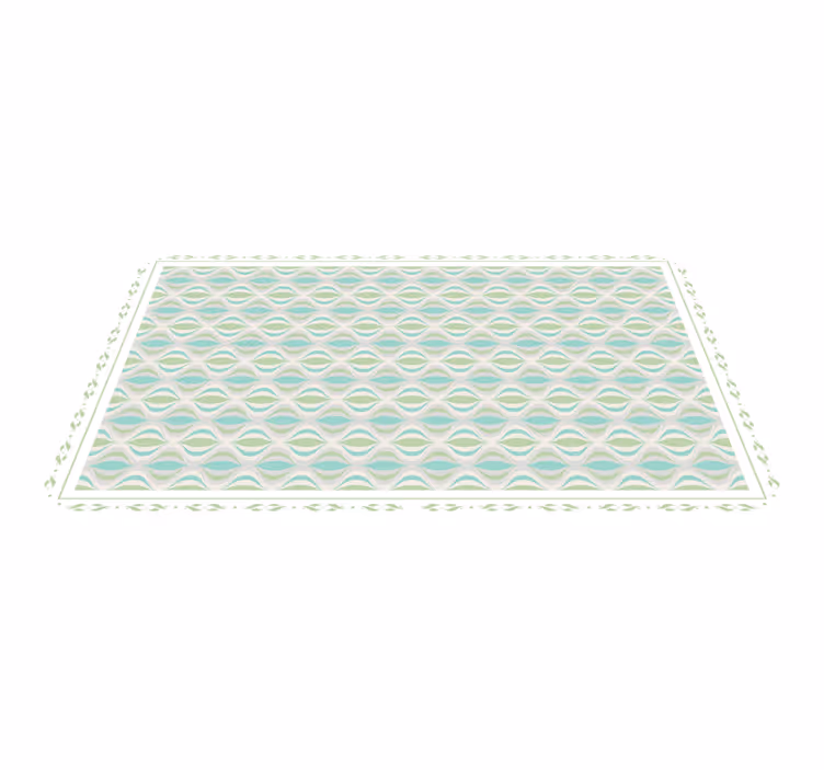 Tapis vinyle carreaux de ciment motif courbé - TenStickers