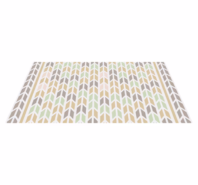 Tapis vinyle geometrique Flèches de couleur claire - TenStickers