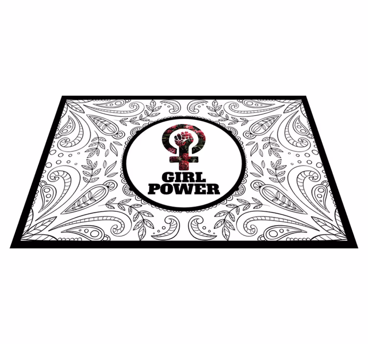 Tapis vinyle citation déclaration de pouvoir des filles - TenStickers