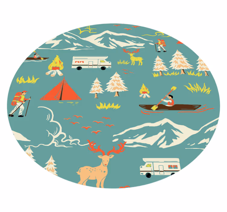 Tapis vinyle nature aventure en plein air - TenStickers
