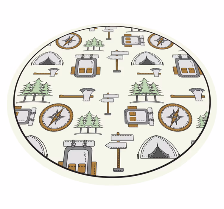 Tapis vinyle route idée d'expédition de camping - TenStickers