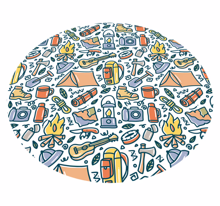 Tapis vinyle ado concept d'aventure en camping - TenStickers