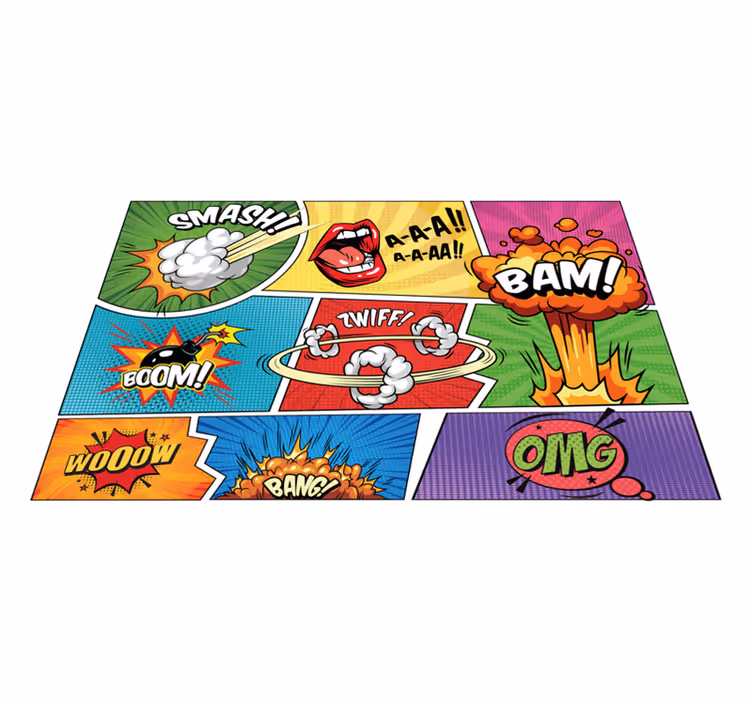 Tapis vinyle ado action de bande dessinée - TenStickers