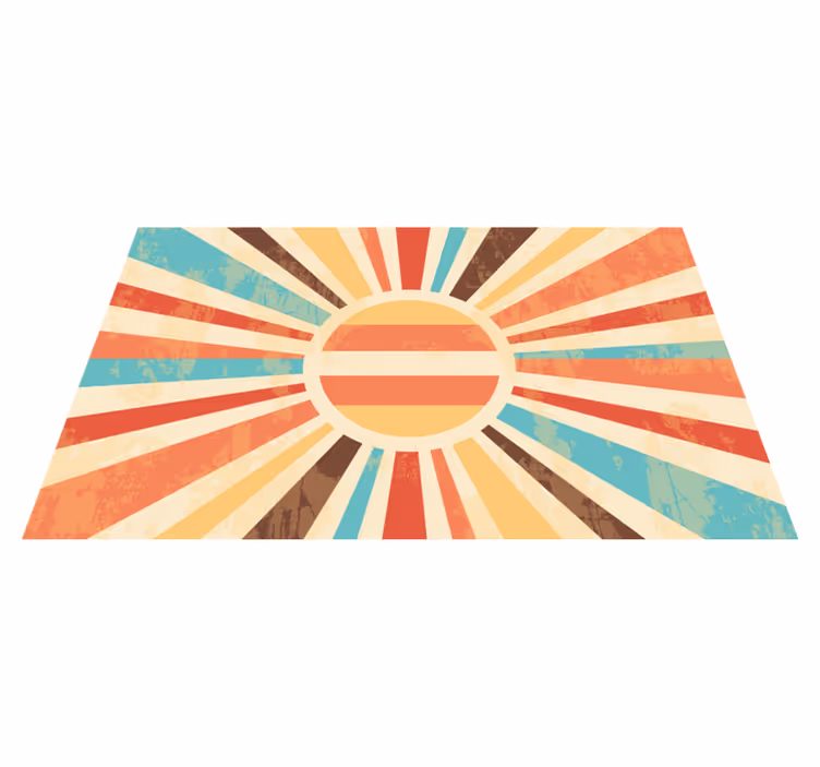 Tapis vinyle vintage Éclat de couleurs au lever du jour - TenStickers