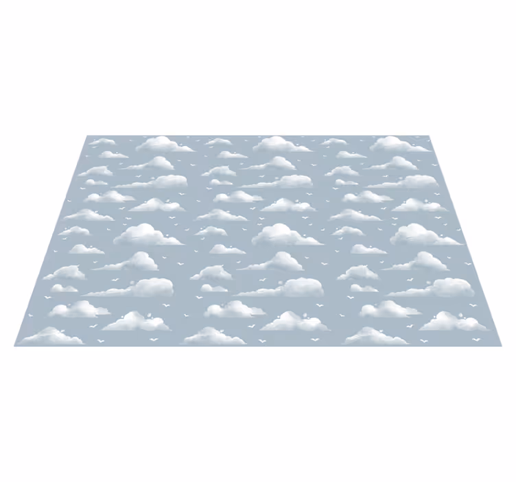 Tapis vinyle bébé motif de ciel nuageux - TenStickers