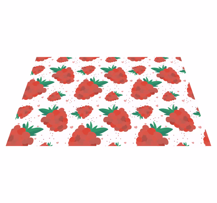 Tapis vinyle plantes motif de baies vibrant - TenStickers