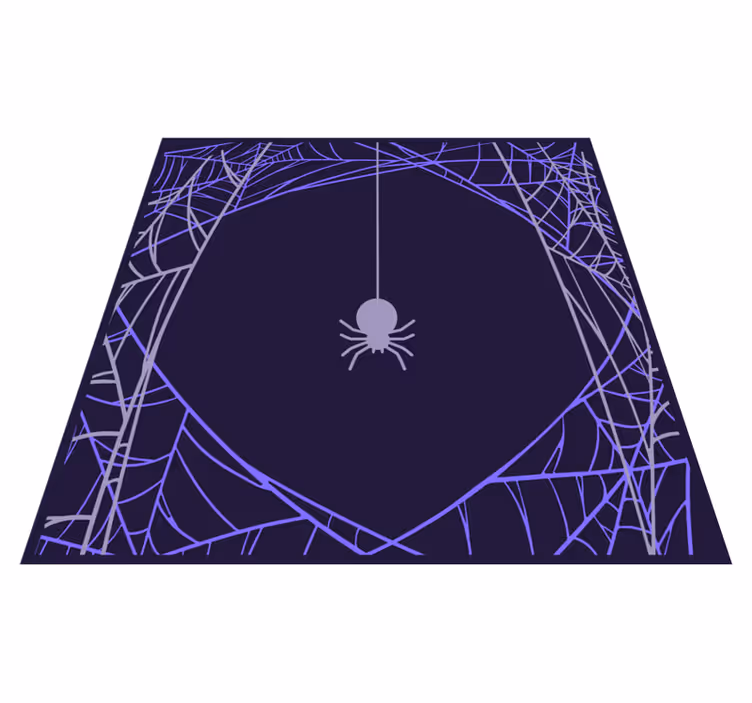 Tapis vinyle pour halloween motif de toile d'araignée - TenStickers