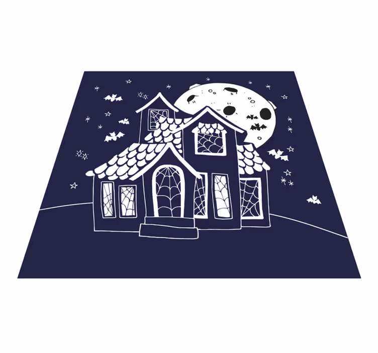 Tapis vinyle pour halloween décor de manoir effrayant - TenStickers