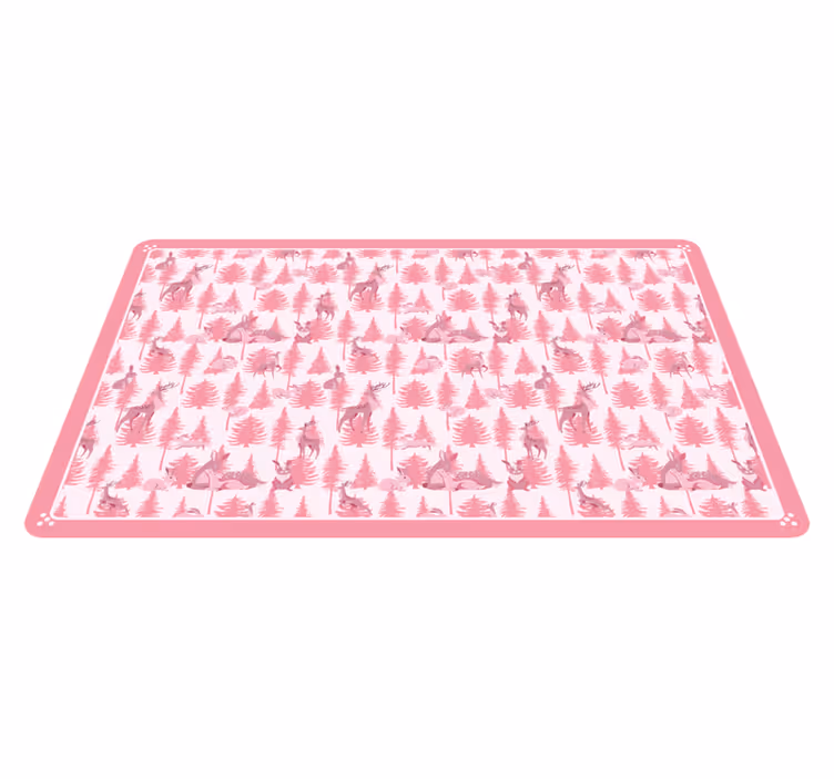 Tapis vinyle bébé scène ludique dans les bois - TenStickers