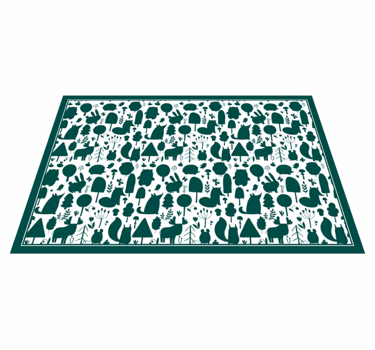 Tapis vinyle nature silhouettes naturelles - TenStickers