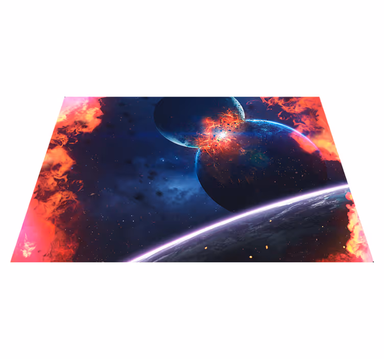 Tapis vinyle étoile aventure cosmique dans la galaxie - TenStickers