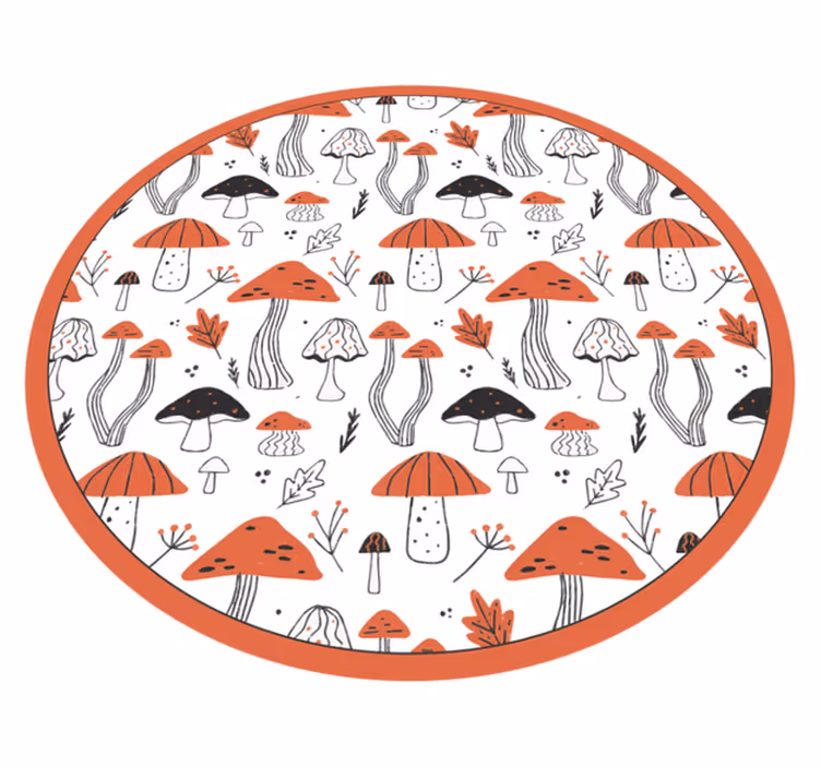Tapis vinyle nature royaume des champignons fantastiques - TenStickers