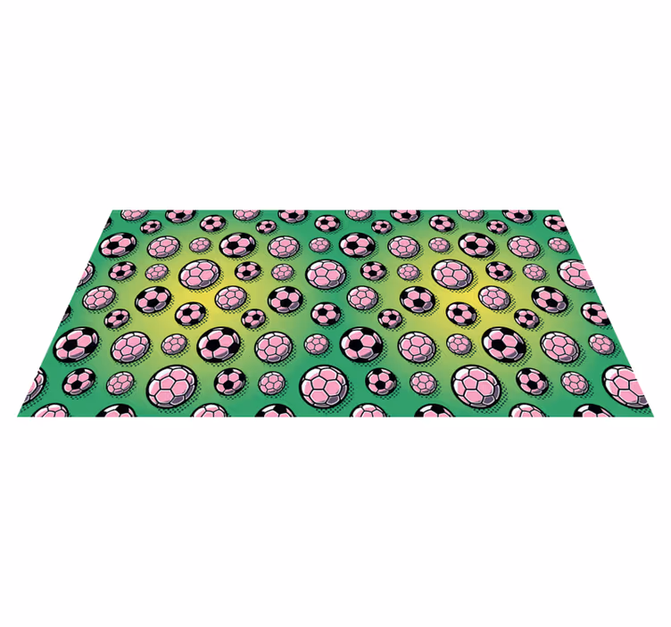 Tapis vinyle ado charmants ballons de football - TenStickers