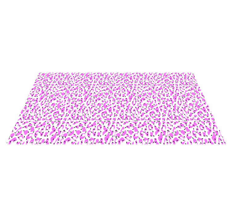 Tapis vinyle motif animal impression léopard fuchsia - TenStickers