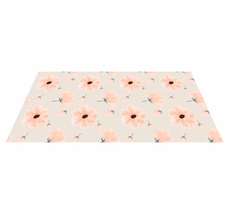 Tapis vinyle plantes motif doux - TenStickers
