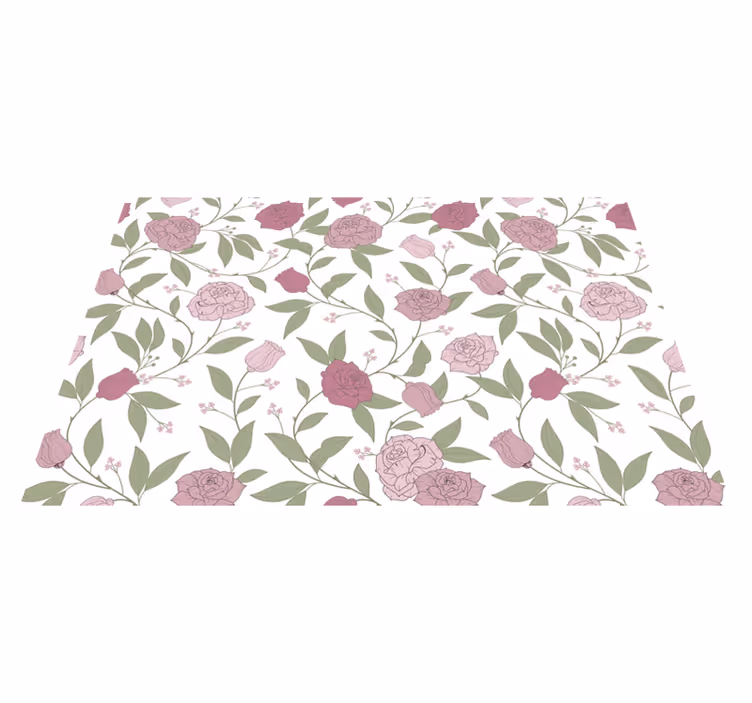 Tapis vinyle plantes motif de jardin élégant - TenStickers