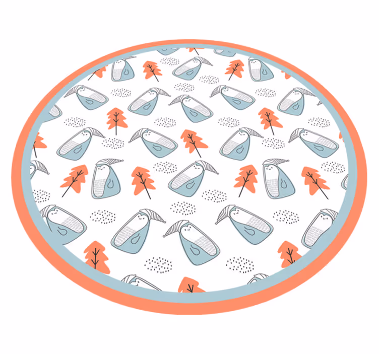 Tapis vinyle bébé motif animal mignon - TenStickers