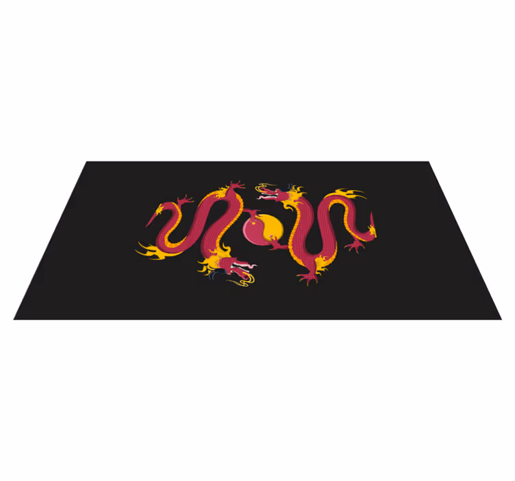 Tapis vinyle éthnique symbolisme du dragon - TenStickers