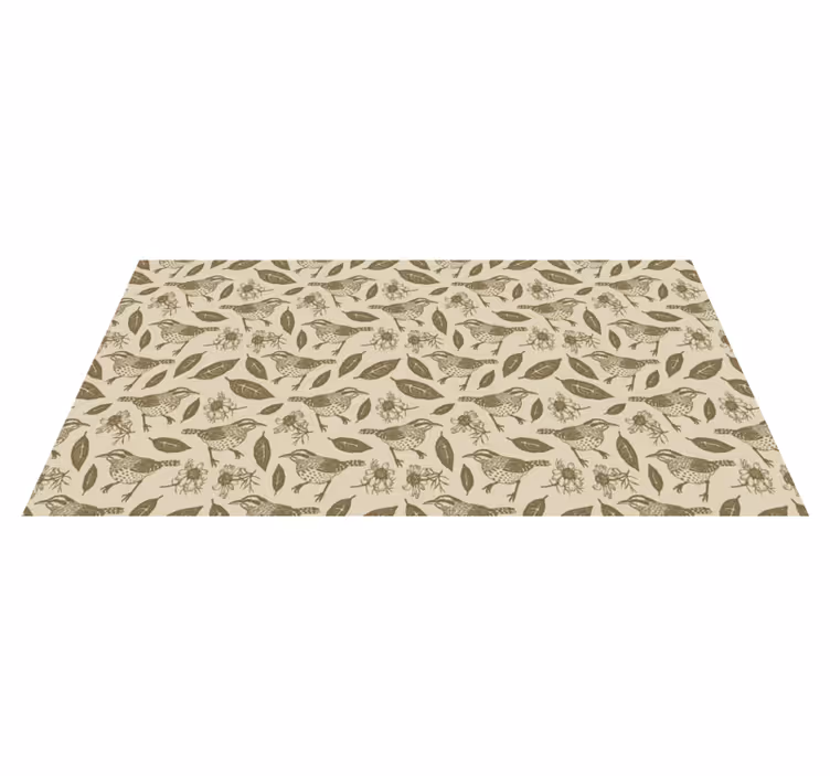 Tapis vinyle nature charmant motif d'oiseau - TenStickers
