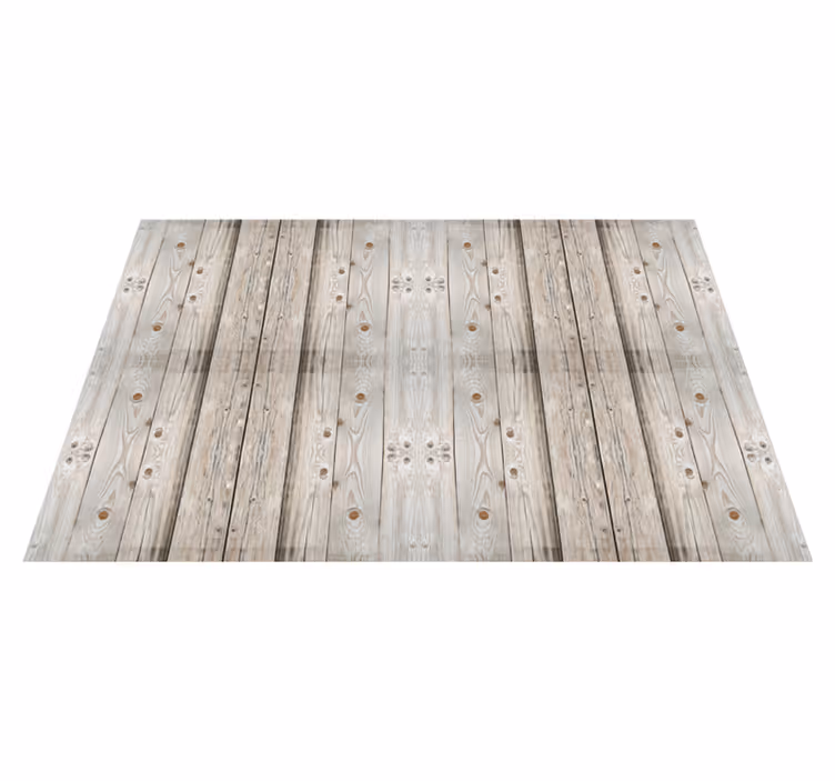 Tapis vinyle salle à manger effet bois de pin blanc - TenStickers