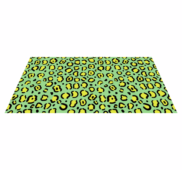 Tapis vinyle motif animal léopard vivant - TenStickers