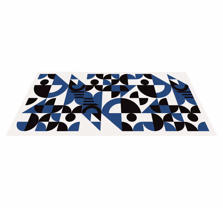 Tapis vinyle géométrique formes énergétiques - TenStickers