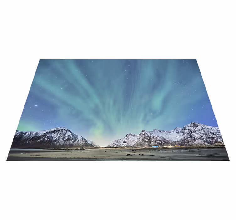 Tapis vinyle nature la beauté des aurores boréales - TenStickers