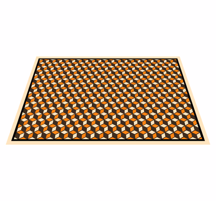 Tapis vinyle géométrique formes hexagonales vibrantes - TenStickers