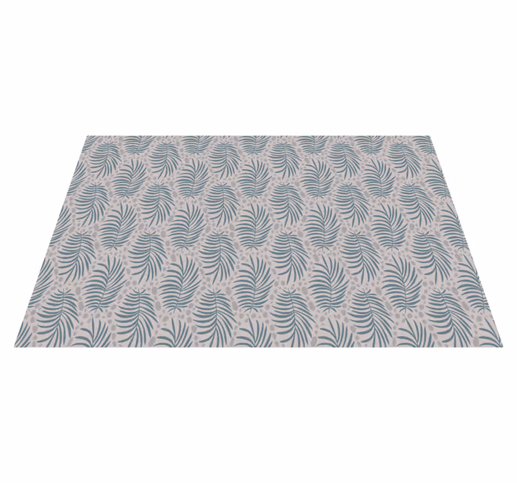 Tapis vinyle nature motif feuilles vertes - TenStickers